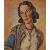 Hermann Israel Fechenbach, Portrait of Mrs Esme Ablett, oil on canvas