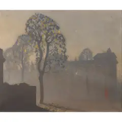 George Clausen, Hamilton Terrace, Autumn Morning, 1933, oil on canvas