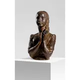 Chana Orloff, Jeune Fille A La Natte [Young Girl With a Braid], 1951, patinated bronze