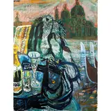John Bratby, From the Terrace, Gritti Palace, Venice