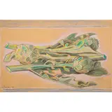John Craxton, Artichokes, 1987, pastel on paper