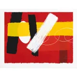 Wilhelmina Barns-Graham, Red Playing Games III, 2001, screenprint on Arches Velin Blanc 400gsm paper
