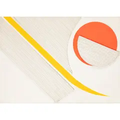 Michael Argov, Untitled, 1972, oil and corrugated cardboard on canvas on board