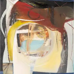 Matthew Lanyon, Composition, 2004, oil on board