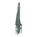 Helen Sinclair, Solid-Backed Chair, 2001, patinated bronze