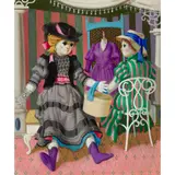 William Crosbie, DOLLS IN A DRESS SHOP, oil on canvas board
