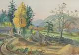 Rosemary "Ray" Howard-Jones, THE DRAES OF BALQUIDDER, OCTOBER 1946, mixed media