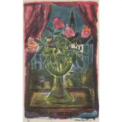 William MacTaggart, STILL LIFE, DRUMMOND PLACE: NOCTURNE, 1957, Colour lithograph, 31/50