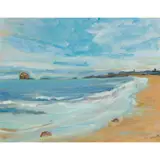 Gay Grossart, BASS ROCK (FROM WEST SANDS), 2012, oil and sand on board
