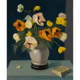 George Telfer Bear, STILL LIFE WITH POPPIES, oil on canvas