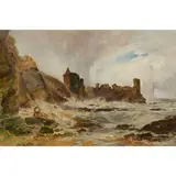 James Hall Cranstoun, ST. ANDREWS CASTLE, CASTLE SANDS, oil on canvas