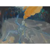 David Michie, THE FIRE EATER, POMPIDOU CENTRE, C.2002, oil on canvas