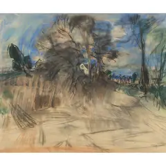 David Donaldson, DRYMEN, pastel on buff paper