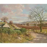 Donald M. Shearer, ACROSS THE FIELDS, CROMARTY FIRTH, oil on canvas