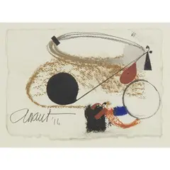 Felix Anaut, UNTITLED (ABSTRACT), mixed media on paper