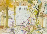 James Harrigan, THE WALLED GARDEN, SUMMER, ink, pastel and watercolour