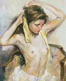 Fernandez Santillan, UNTITLED (YOUNG WOMAN), oil on canvas