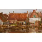 Eugen Dekkert, ON THE QUAYSIDE, oil on canvas