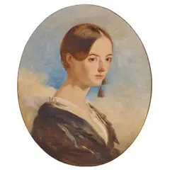 John Philip, PORTRAIT OF A YOUNG WOMAN, oil on canvas, oval