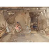 William Russell Flint, THE INSIDE POOL, watercolour