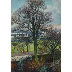 James McIntosh Patrick, MAGDALEN GREEN WITH THE TAY BRIDGE BEHIND, watercolour