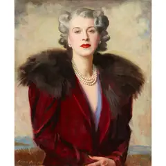 Cowan Dobson, THE FUR COLLAR, oil on canvas