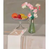 John Cunningham, STILL LIFE OF FRUIT AND FLOWERS, oil on canvas