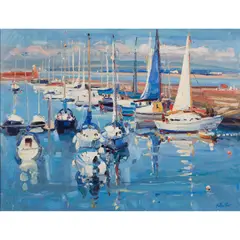 James Fullarton, THE MARINA, oil on canvas