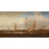 Edmund Thornton Crawford, VIEW FROM LEITH ROADS OF THE REGATTA OF THE ROYAL EASTERN YACHT CLUB ON SATURDAY, JULY 16TH, 1836, WHEN LORD JOHN SCOTT'S YACHT, THE LUFRA, GAINED THE CUP, oil on canvas