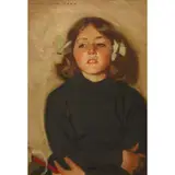 Harrington Mann, STUDY OF CATHLEEN MANN, oil on canvasboard