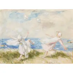 Robert Gemmell Hutchison, THE BALLOONS, watercolour heightened with bodycolour