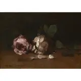 Arthur Melville, A STILL LIFE OF ROSES ON A LEDGE, oil on canvas
