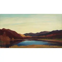 David Young Cameron, EVENING IN BADENOCH, oil on canvas