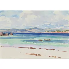 Francis Cadell, IONA LOOKING TOWARDS MULL, watercolour