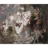 Anne Redpath, WHITE CYCLAMEN, oil on board