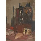 Joan Eardley, A GLASGOW TENEMENT, Oil on board