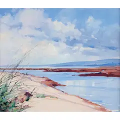 SANDBANKS, MOUTH OF THE DOON by Helen M. Turner, oil on canvas, sold Apr 2022