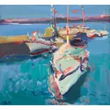 James Fullarton, STONEHAVEN HARBOUR, oil on canvas