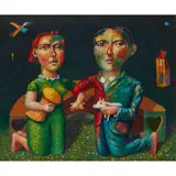 Neil MacPherson, THE THANKSGIVING, oil on canvas board