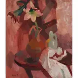 Denis Peploe, THE WHITE CLOTH, oil on canvas