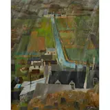 Ian Fleming, SLEET FALLING, SHETLAND, oil on canvas board