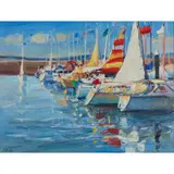 James Fullarton, THE REGATTA, oil on canvas