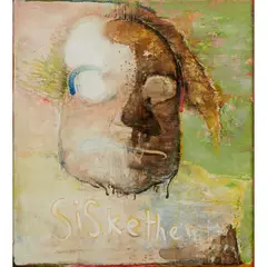 Stephen Goddard, HEAD OF NAN, Mixed media on board