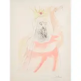 KING DAVID, FROM 'OUR HISTORICAL HERITAGE' by Salvador Dalí, 1975, Etching with stencil colouring, 93/400, sold Apr 2022
