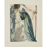 PURGATORY CANTO 11, FROM DIVINE COMEDIE by Salvador Dalí, Lithograph,, sold Apr 2022