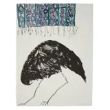 Pat Douthwaite, BIRD, Lithograph with hand-colouring, 2/20