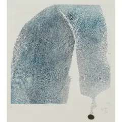 BLUE DEVELOPMENT by Victor Pasmore, 1974, Etching and screenprint, A/P, sold Apr 2022