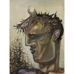 John Byrne, PNEUMATIKOS ANTHROPOS, oil and indian ink on paper