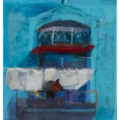 John Brown, CUBAN BALCONY, HAVANA, acrylic on board
