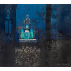 Jean Martin, SILVER SCREEN, mixed media on paper